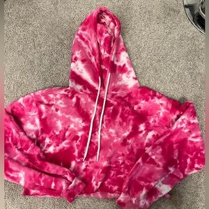 Fashion Nova cropped tie dye hoodie